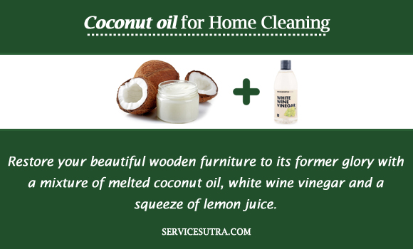 Coconut oil for Home Cleaning