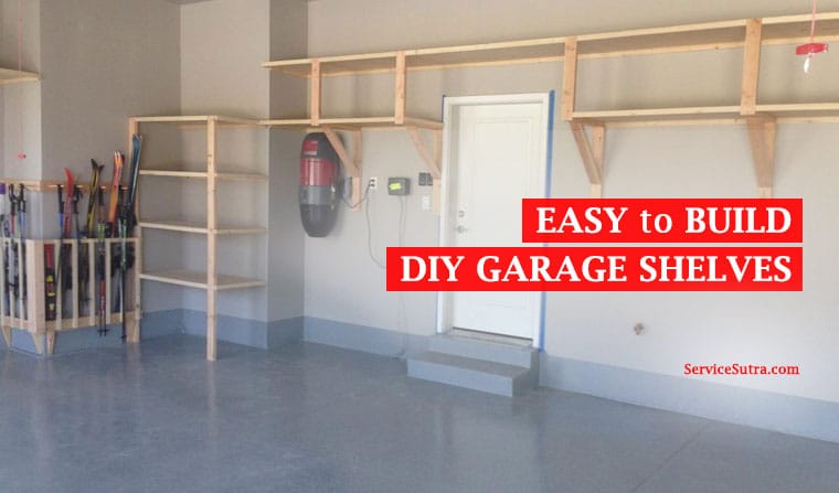 Easy-to-build DIY garage shelves