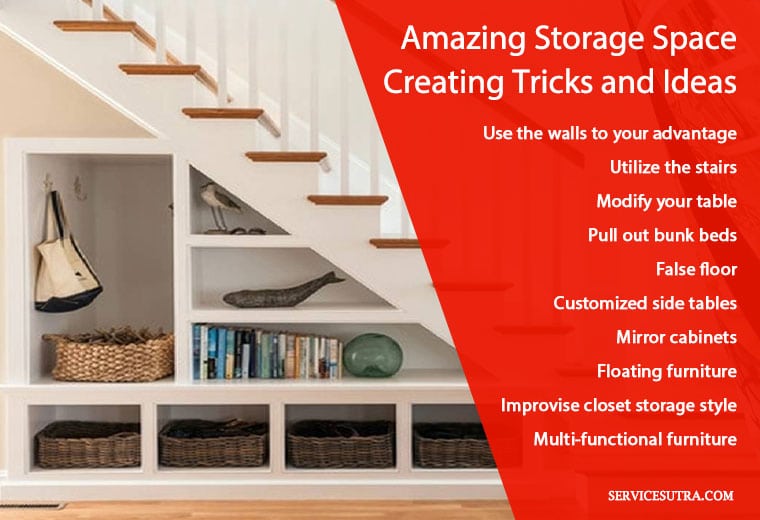 Amazing storage space saving and creating tricks and ideas for home