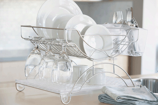 Smart Ways to Organize Home -Dish drying in the kitchen