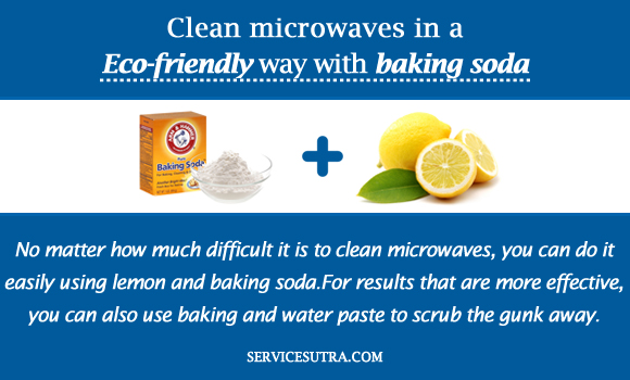 Clean microwaves in a Eco-friendly way with baking soda
