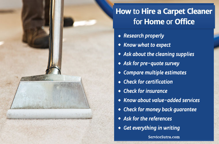 How to Hire a Carpet cleaner for Cleaning Services in India