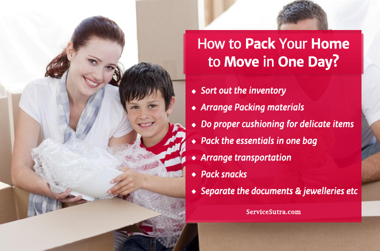 How to Pack Your Home to Move in One Day?