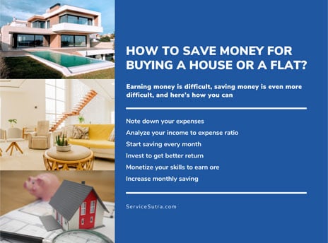 How to save money for buying a house or a flat?