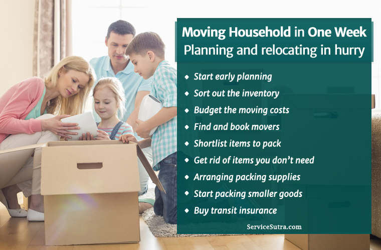Moving Household in One Week: Here’s How to Plan and Relocate in Hurry