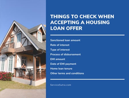 Things to check when accepting a housing loan offer