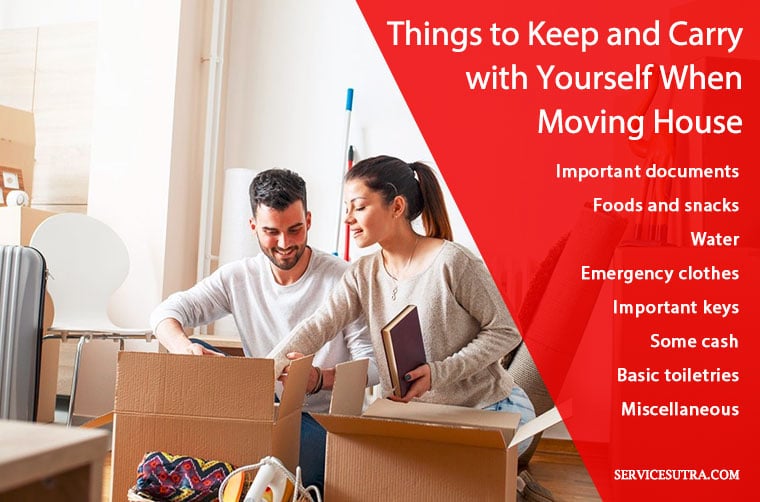 Things to keep and carry with yourself when moving house