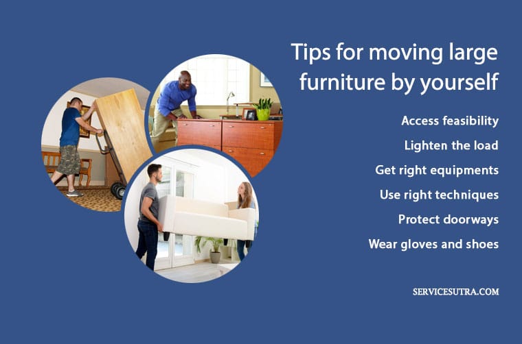 Moving Large Furniture: How to move it Safely and Easily by Yourself