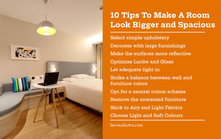 10 Tips To Make A Room Look Bigger and Spacious