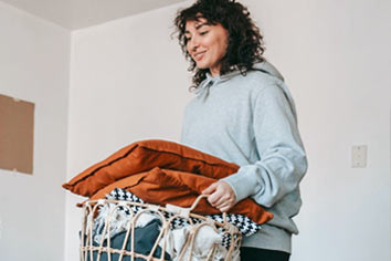 Use baskets for packing
