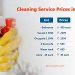 Full Price List for One Time Cleaning Services in Baroda