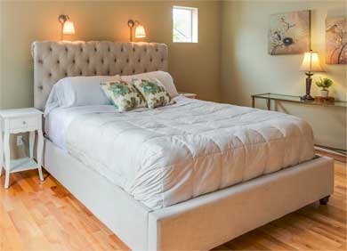 Headboard and bed frame