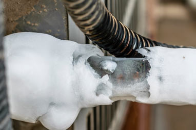 ice on the evaporator coil