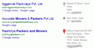 Google local listing