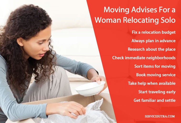 Best moving advises for a woman relocating solo