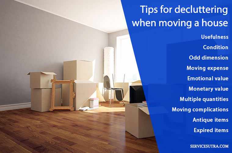 Tips for decluttering when moving a house