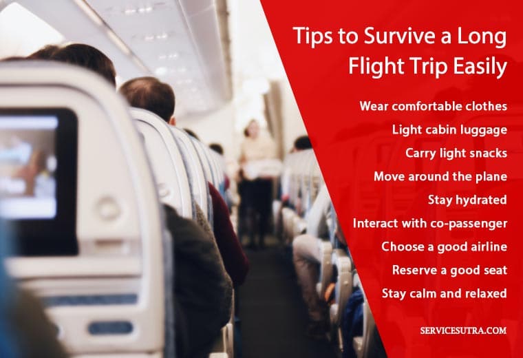 Tips on how to survive a long flight trip easily