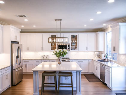 White cabinets